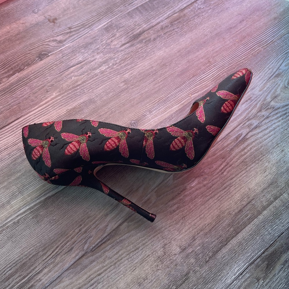 Black and red heels